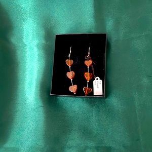 Triple heart ❤️ hook earrings